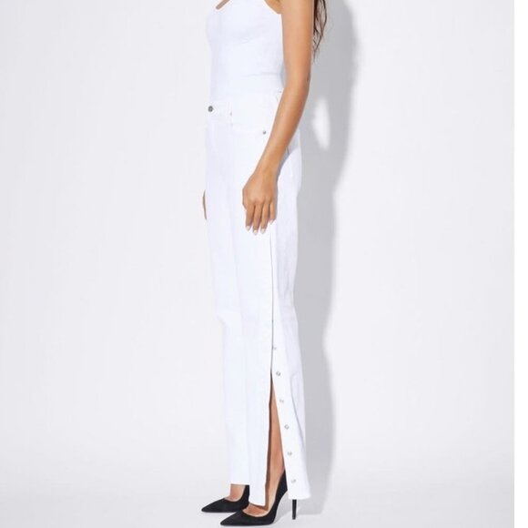 RTA Michael Side Snap Jean White NWT Size 26 - Picture 7 of 15